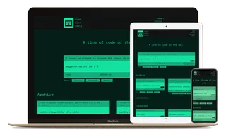 Screenshot of the Code Line Daily website.