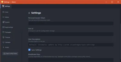 Sync-settings configuration.