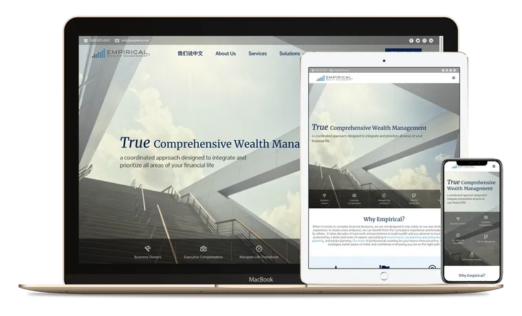 Screenshot of Empirical Wealth Management website.