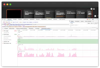 Screenshot of DevTools Performance Monitor.